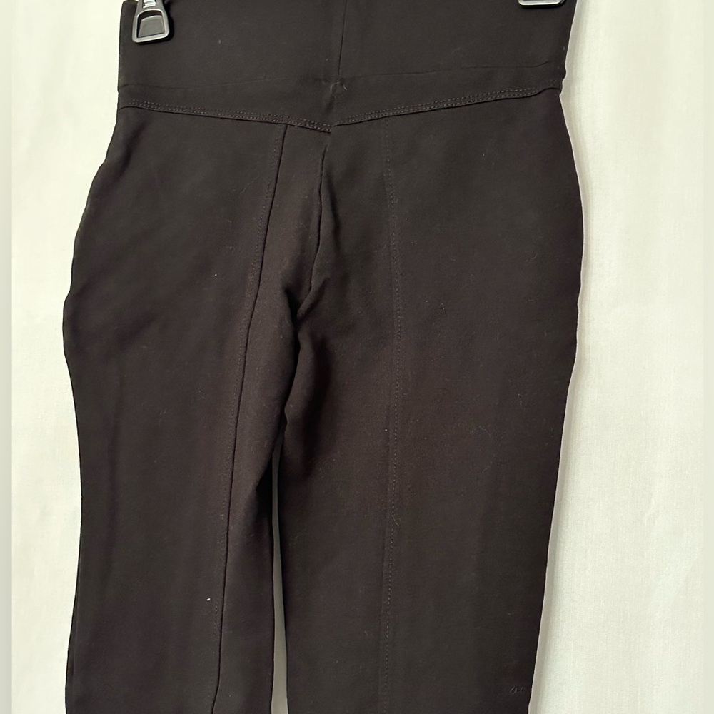 NWOT Chocolate USA Stretch Black Leggings With Zipper Size S - Picture 3 of 4